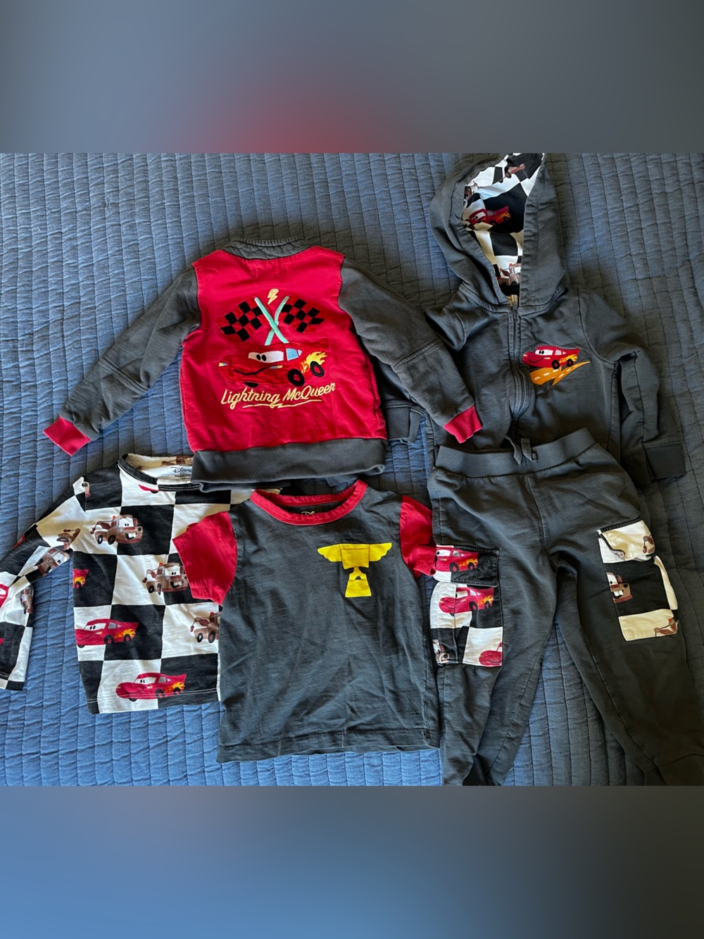 Disney Cars Lightning McQueen Monica + Andy Capsule Collection 5 Pieces Size 2T